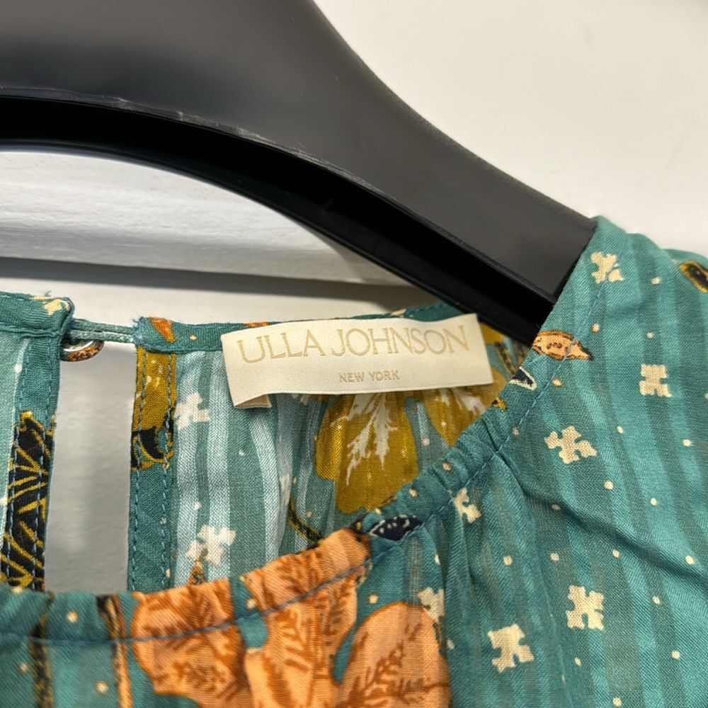 Ulla Johnson Blue and Gold Mini Dress - Picture 5 of 8